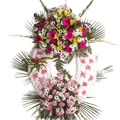 corona-funeraria-madrid-blanca-y-puntos-rosas
